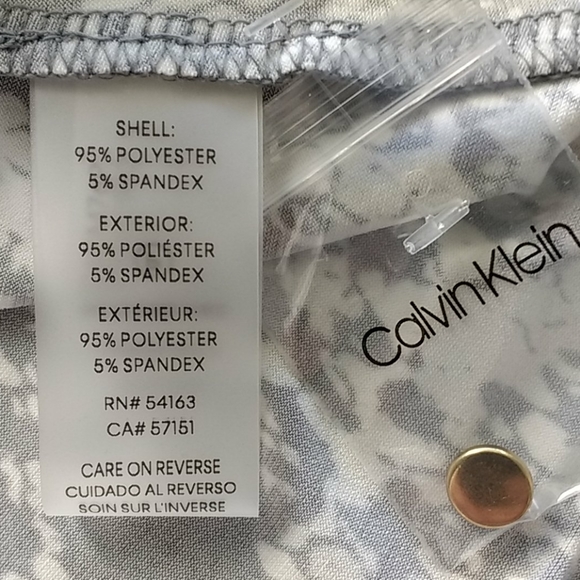 Calvin Klein Snakeskin Print pleated neckline sleeveless blouse Size XS - Picture 8 of 9